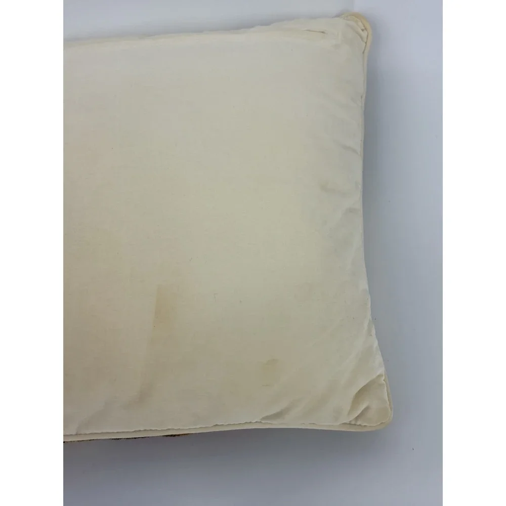 Vintage Floral Needlepoint Pillow Square Velvet Back Cottagecore 12